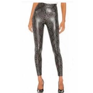 Seven For all Mankind Snake Print Faux Leather Leggings.